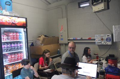 (New information underlined)
Monday Claimed Score: 7,384 pts
Tuesday Claimed Score: 63,308
Wednesday Claimed Score: 123,522
Current Claimed Score: 192,192

Monday Total Contacts: 104
Tuesday Total Contacts: 323
Wednesday Total Contacts: 519
Current Total Contacts: 704

Monday Total Time on-air: 2 hrs, 8 min
Tuesday Total Time on-air: 7hrs, 36 min
Wednesday Total Time on-air: 12hrs, 58 min
Current Total Time on-air: 18hrs, 22 min

States / Canadian Provinces Contacted: (Mon: 32 / Tues: 40 / Wed: 44 / Thursday: 46)
(Long story short: we need Alaska, Hawaii, Nevada, and South Dakota to have a 50-state sweep for this week)
Alabama, Arkansas, Arizona, California, Colorado, Connecticut, Delaware, Florida, Georgia, Idaho, Illinois, Indiana, Iowa, Kansas, Kentucky, Louisiana, Maine, Maryland, Massachusetts, Michigan, Minnesota, Mississippi, Missouri, Montana, Nebraska, New Hampshire, New Jersey, New Mexico, New York, North Carolina, North Dakota, Ohio, Oklahoma, Oregon, Pennsylvania, Rhode Island, South Carolina, Tennessee, Texas, Utah, Vermont, Virginia, Washington, West Virginia, Wisconsin, Wyoming

Canadian Provinces: 
Manitoba
Ontario
Nova Scotia
Quebec

Foreign Countries / Territories: British Virgin Islands, Canada (15X), Canary Islands (Off the African Coast) (2x), Denmark, England (2x), France (2x), Germany (3X), Haiti, Italy (2x), Madeira Islands (Off the African Coast), Mexico, Puerto Rico (8X), South Africa, Spain (3X), Sweden, Venezuela

Total tax-free miles travelled to foreign countries and Canadian Territories: 119,037
(Monday: 11,367 / Tuesday 53,355 / Wednesday:86,331)

Schools:(33) including several elementary schools, Ida Brown Jewish Academy in Illinois, Cornell University (NY), Dixie Heights HS (KY), Houston Christian University (TX), Lampassas Middle School (TX), Michigan State University (MI), Rice University (TX), University of Arkansas (AR), University of Michigan (MI), University of Wisconsin (WI), Youngstown State University (OH)

Clubs: (8) including Ham Radio Outlet in Colorado, FBI in Virginia, a club operating out of a middle school in New Jersey, and Disney World's employee ran club station out of Florida. 

Piglet (Young Ham) Contacts:
Addi: 64 (first time ever!!)
Aulbri: 50 (first timer)
Brianna: 11
Emilee: 103 (first-timer)
Griffin: 101
Halen: 22 
Jacob: 96
Leland: 27 (first timer)
Lilian: 74 (first timer)
Nerf (Jakob J): 47
Syrenna: 64 (first time ever!!)

Updates:
188 contacts Thursday
We are 9 contacts from 713, our former school record - Lord willing, our students will set some records today.
We have some absolutely great students at LMS.
Thanks so much to our teachers for their flexibility this week!
We will be back on the air today from 12 pm to 5:00 pm. 
