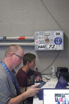 (New information underlined)
Monday Claimed Score: 7,384 pts
Tuesday Claimed Score: 63,308
Wednesday Claimed Score: 123,522
Current Claimed Score: 192,192

Monday Total Contacts: 104
Tuesday Total Contacts: 323
Wednesday Total Contacts: 519
Current Total Contacts: 704

Monday Total Time on-air: 2 hrs, 8 min
Tuesday Total Time on-air: 7hrs, 36 min
Wednesday Total Time on-air: 12hrs, 58 min
Current Total Time on-air: 18hrs, 22 min

States / Canadian Provinces Contacted: (Mon: 32 / Tues: 40 / Wed: 44 / Thursday: 46)
(Long story short: we need Alaska, Hawaii, Nevada, and South Dakota to have a 50-state sweep for this week)
Alabama, Arkansas, Arizona, California, Colorado, Connecticut, Delaware, Florida, Georgia, Idaho, Illinois, Indiana, Iowa, Kansas, Kentucky, Louisiana, Maine, Maryland, Massachusetts, Michigan, Minnesota, Mississippi, Missouri, Montana, Nebraska, New Hampshire, New Jersey, New Mexico, New York, North Carolina, North Dakota, Ohio, Oklahoma, Oregon, Pennsylvania, Rhode Island, South Carolina, Tennessee, Texas, Utah, Vermont, Virginia, Washington, West Virginia, Wisconsin, Wyoming

Canadian Provinces: 
Manitoba
Ontario
Nova Scotia
Quebec

Foreign Countries / Territories: British Virgin Islands, Canada (15X), Canary Islands (Off the African Coast) (2x), Denmark, England (2x), France (2x), Germany (3X), Haiti, Italy (2x), Madeira Islands (Off the African Coast), Mexico, Puerto Rico (8X), South Africa, Spain (3X), Sweden, Venezuela

Total tax-free miles travelled to foreign countries and Canadian Territories: 119,037
(Monday: 11,367 / Tuesday 53,355 / Wednesday:86,331)

Schools:(33) including several elementary schools, Ida Brown Jewish Academy in Illinois, Cornell University (NY), Dixie Heights HS (KY), Houston Christian University (TX), Lampassas Middle School (TX), Michigan State University (MI), Rice University (TX), University of Arkansas (AR), University of Michigan (MI), University of Wisconsin (WI), Youngstown State University (OH)

Clubs: (8) including Ham Radio Outlet in Colorado, FBI in Virginia, a club operating out of a middle school in New Jersey, and Disney World's employee ran club station out of Florida. 

Piglet (Young Ham) Contacts:
Addi: 64 (first time ever!!)
Aulbri: 50 (first timer)
Brianna: 11
Emilee: 103 (first-timer)
Griffin: 101
Halen: 22 
Jacob: 96
Leland: 27 (first timer)
Lilian: 74 (first timer)
Nerf (Jakob J): 47
Syrenna: 64 (first time ever!!)

Updates:
188 contacts Thursday
We are 9 contacts from 713, our former school record - Lord willing, our students will set some records today.
We have some absolutely great students at LMS.
Thanks so much to our teachers for their flexibility this week!
We will be back on the air today from 12 pm to 5:00 pm. 
