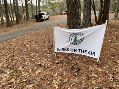 We activated J. 'Sloppy' Floyd State Park US-2187 on Thursday Jan. 30 2025 from the lower lake site. The terrestrial weather was mild with mostly cloudy skies and only about 10 drops of rain at one time. The space weather cooperated as well and we all had a good day.

Allen KN4FKS rigged the end fed wire as a sloper and used the trusty old ICOM 706 MKIIG to run 100 watts. 20 meters SSB was active as usual and 71 contacts were made in short order. !5 P2P contacts and one Canadian contact. During the almost constant pile up I heard a partial of KC3 so came back with 'KC3go ahead' had another pile. To my amazement I had FOUR folks with prefix of KC3 calling me. Never had that happen before. John KB4QXI had a logging computer issue and had to work through that. Once he got set up with his Hamstick and YAESU 891 he went to work on 20 meters SSB making 87 contacts with 18 P2P and 3 Canadians. Danny AG4DW worked 15 meters and had 9 SSB contacts and 30 FT8 contacts. He had 15 DX contacts.to Canada, EH9 Ceuta & Melilla (a part of Spain in N. Africa) Columbia, Germany, France, Hawaii, Spain, Sweden, and Switzerland. 

Also in other POTA news this week on Wednesday John KB4QXI went to Pigeon Mtn. US-3742 and made his 3,000th  contact as an activator on that area. A TRIPPLE KILO !  Also as a POTA 'hunter' Allen KN4FKS has now contacted 2,000 distinct parks. So now he has a DOUBLE KILO as a hunter. 

Hunting from the home shack or activating from a nearby park POTA has Ham radio fun for everyone. 
