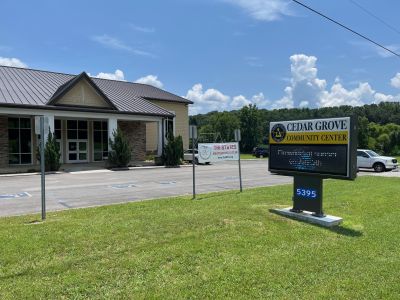 In case you have been under a rock for some time this weekend was the ARRL Field Day event. Several of us with the TSARC set up at the Cedar Grove Community Center in SW Walker County. The community center is a great location for field day with one exception. It has air conditioning a big plus, a full kitchen, lots of space to set up, a basket ball court sized big central room And did I mention air conditioning!. The one problem with the location in the valley is that it is surrounded on three sides by nearby Lookout mountain and Pigeon Mountain. So getting a signal out of this hole is difficult but doable.

We got off and running Saturday afternoon and as usual a big thunderstorm rolled in over the mountain. Quickly we disconnected antennas and watched the rain blow sideways first one direction then the other. Ed KM6UTC has his vertical antenna support tripod blow down but luckily it was not damaged. Then late Sunday  morning here came another big storm so we called it quits and hurriedly got all the antennas down and everything packed away just before the storm hit once more. The timing was excellent as we had just run out of cookies to munch on. A crisis was at hand. 

Field day is POTA done large and all of us have gotten lots of practice operating portable. But field day is not POTA as there were no peanut butter and jelly sandwiches. 
