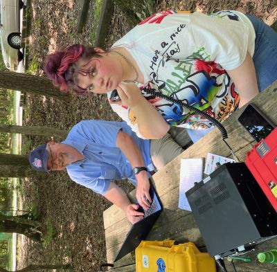 We gathered this past Thursday at Red Clay State Park US-2970 for an activation day. It was a pleasant day weather wise with lots of shade and a nice breeze.

Danny AG4DW set up his POTA Performer vertical antenna for Jody W4LWC to use. A Rambler Radio Club graduate Emma Gillenwater who lives near the park now joined us. They made 72 contacts on 20 meters SSB with 4 DX to Canada and 1 to the Netherlands. It was great to see Emma once more.

Allen KN4FKS set up his 17 meter folded dipole and made 17 contacts on 17 meters SSB with 1 P2P and DX to Canada, France, England, and 2 Italians. Dave KQ4GLQ set up in the picnic shed and worked 40 meters SSB. I don't have his totals, but he had a good day. Dan K2DTS stopped by and without band pass filters could not get but 1 contact on 15 meters. However he moved away from us and ended up with 15 contacts on 20 meters. He was amazed that he actually heard stations in Bulgaria and Vietnam. They were strong but he was unable to break the pile up. Cool nonetheless.

John KB4QXI arriving fashionably late managed 11 contacts with 3 P2P after moving to another parking lot on the park to escape all the RF.

Red Clay State Park is a small historic park. It was the capital of the Cherokee nation for many years. So for POTA it is also a Trail of Tears US-3791 location. 

Fun day on the bands, we also were able to introduce ham radio to several park visitors. 
