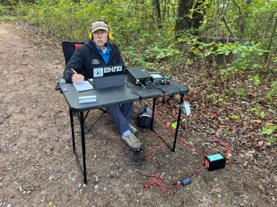 We activated Johns Mountain WMA US-3758 this Thursday October 9, 2025. The terrestrial weather was breezy and the space weather was great. The forest road up the mountain is getting worse but everyone made it in one piece. 

Danny AG4DW set up his vertical and worked 10 meters, He made 2 SSB contacts and 60 FT8 contacts. The band was open and he made 31 DX contacts!  Brazil, Dominican Republic (2) Germany (4) France (2) Haiti, Hungary, Italy (8) Kuwait, Netherlands (3) Reunion Island, Serbia, Slovak Republic, Slovenia, Spain, Sweden, Ukraine, Venezuela. Yes 10 meters was open.  

Allen KN4FKS set up his end fed wire and made 50 SSB contacts, 25 on 20 meters, 25 on 15 meters He had 8 Park to Park contacts and 5 DX contacts, Sweden (2) Grenada, Canada, and Slovenia.

John KB4QXI had 43 SSB QSO's on 20 meters using his roof mounted Hamstick. . He had 20 P2P contacts with 4 DX contacts, Canada (3) and Sweden. His contact SM3NRY did the heavy lifting on the QSO to Sweden. Check out his antenna farm on his QRZ page. 

Dan K2DTS set up his tripod vertical and made 28 SSB contacts on 20 meters with 28 P2P. After that he made 9 FT8 contacts and like everyone else made a DX contact to Sweden. 

We had several visitors at the overlook, first two large C-130 cargo plans practicing low level flying came directly over us. You almost wanted to duck they were so low. Later Jeff N2YYP showed up on horseback with several of his horseman friends and we enjoyed talking to them about POTA and the NW Georgia mountains. Then some tourists from NE Georgia came by. They had come over on a trip to see the waterfalls of the area. Finding out they are all DRY they changed plans to visiting vistas that brought them to Johns Mtn. For waterfalls we advised them to come back next spring. They were interested in our POTA radios and how far we had talked from the overlook. 

It was a fun day of radios, peanut butter sandwiches and now a staple Danny's salty roasted peanuts. 
