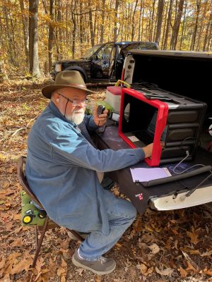 Yesterday Nov. 6, 2025 we activated three Tennessee parks at once: The Prentice Cooper Wildlife Management Area US-3971, the Prentice Cooper State Forest US-5499, and the Wilson Cumberland Trail State Park US-2955.

We set up in a small trailhead parking lot deep in the big woods. It was an absolutely gorgeous day with the sun shining, the leaves turning colors and moderate temperatures. The space weather also cooperated as the solar storm did not hit till later in the afternoon after we were finished.   Also enjoying the day were numerous hikers who came and went all day so we had lots of contact with folks about ham radio and what we were doing. 

On the radio it was a great day, Allen KN4FKS had 107 SSB contacts for the day. The first 19 were on 15 meters then switching to 20 meters made 88 more. Of those 30 were Park to Park contacts. A few were Canadians and one was from Spain.

Danny AG4DW had 65 contacts total with 31 SSB on 40 meters, 34 FT8 on 17 meters. He had 3 DX contacts all to Canada.

Ed KM6UTC made 49 total contacts as he explored the bands, He had contacts on 6,10,15, 20, and 40 meters. A few were SSB but most were FT8.

Dan K2DTS had 15 P2P on 20 meters SSB then 9 FT8 contacts on 15 meters. He had DX contacts with Cuba and a DXpedition in Burundi Africa. 

The day could not have been better , great friends, great weather, great fall color and great band conditions. And peanut butter sandwiches ! 
