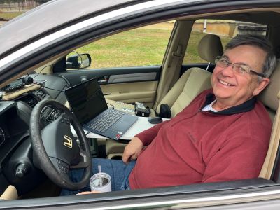 This Thursday Dec 4 2025 we activated Summerville Fish Hatchery US-12771. This site was recently added by the POTA folks and is a difficult one to activate. First the signs are small and faded, two the paved public parking lot is small and there are overhead power lines everywhere. LOOK UP BEFORE YOU SET UP ! There is one small grassy area adjacent to the parking lot. On the good side the hatchery staff is friendly, knows about POTA and welcomes Ham visitors. 

Allen KN4FKS set up a 17 ft vertical in the grassy area and made 63 SSB contacts 5 on 12 meters, 7 on 10 meters, and the rest on 20 meters. He had 13 Park to Park contacts, with DX to Brazil, Spain and the Netherlands. 

Danny AG4DW set up his Pota Performer vertical on the other end of the small grassy spot and made 73 contacts, 37 on SSB and 36 FT8 on 40,20 and 17 meters. He had DX to Canada (2) France (2) and Spain (2). 

John KB4QXI got there late as usual and set up next to the dumpster with his ham stick on top of the car. He had 56 SSB contacts on 20 meters with 15 P2P contacts with three P2P's with Canadian parks. 

Dan K2DTS set up across the parking lot with his 17 ft whip mounted on the car. He had 24 contacts 7 SSB and 17 FT8 on 20, 17, and 15 meters. He had DX to Canada, Italy, Belgium, France, Ecuador, and the Canary Islands. 

Apologies to Danny as I completely forgot to take his photo when I had the camera out even though I had him take my photo. Maybe next time.
