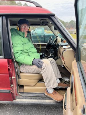 This Thursday Dec 4 2025 we activated Summerville Fish Hatchery US-12771. This site was recently added by the POTA folks and is a difficult one to activate. First the signs are small and faded, two the paved public parking lot is small and there are overhead power lines everywhere. LOOK UP BEFORE YOU SET UP ! There is one small grassy area adjacent to the parking lot. On the good side the hatchery staff is friendly, knows about POTA and welcomes Ham visitors. 

Allen KN4FKS set up a 17 ft vertical in the grassy area and made 63 SSB contacts 5 on 12 meters, 7 on 10 meters, and the rest on 20 meters. He had 13 Park to Park contacts, with DX to Brazil, Spain and the Netherlands. 

Danny AG4DW set up his Pota Performer vertical on the other end of the small grassy spot and made 73 contacts, 37 on SSB and 36 FT8 on 40,20 and 17 meters. He had DX to Canada (2) France (2) and Spain (2). 

John KB4QXI got there late as usual and set up next to the dumpster with his ham stick on top of the car. He had 56 SSB contacts on 20 meters with 15 P2P contacts with three P2P's with Canadian parks. 

Dan K2DTS set up across the parking lot with his 17 ft whip mounted on the car. He had 24 contacts 7 SSB and 17 FT8 on 20, 17, and 15 meters. He had DX to Canada, Italy, Belgium, France, Ecuador, and the Canary Islands. 

Apologies to Danny as I completely forgot to take his photo when I had the camera out even though I had him take my photo. Maybe next time.
