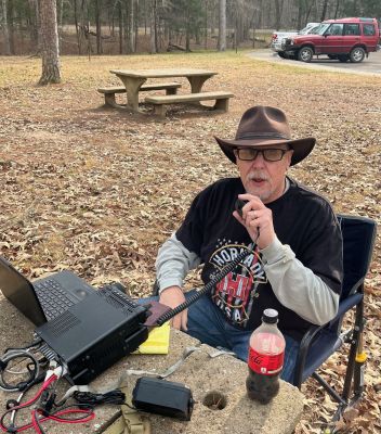 Thursday Jan. 8 2026 we activated Chickamauga Battlefield US-0716 from the Brotherton Rd. picnic area. 

Dan K2DTS set up his vertical and made 14 SSB contacts on 20 meters with all of them being Park to Park contacts. He had 4 to Canada, 1 to California and 1 to Texas. 

Tony WA4TW also used his vertical and made 26 contacts with 20 being P2P contacts including two DX P2P's to Canada and Saint Lucia Island. 

Allen also set his vertical antenna and made 32 SSB contacts half on 12 meters and half on 40 meters. He had 10 P2P contacts one of which was a DX P2P to Brazil and another to St. Vincent Island. When taking down the antenna he realized that when operating on 40 meters he had left one section of the expandable vertical down so no wonder he had a lot of less than strong signal reports. Hey we all make mistakes. Some of us more than others. 

It was a vertical kind of day with all three stations using a vertical antenna. Band Pass filters were a necessity and worked to minimize any cross band problems. 

Alan W4PLP stopped by as well as Casey KD4FYY. We had a few curious park visitors and gave out POTA brochures and Ham radio info sheets. We also had a rather unusual fellow sitting at a nearby picnic table when we arrived. Long story but it was a bit spooky to say the least. He soon left after we arrived. 

Fun day in the park and had fun on the radio. 
