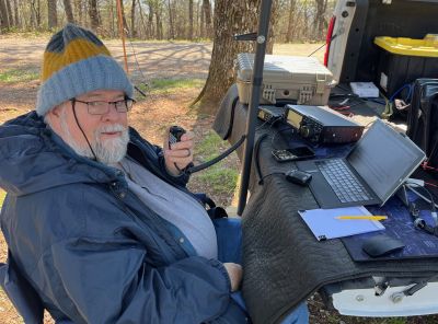 It was a beautiful day on top of Johns Mountain US-3758 at the overlook site. It was a bit chilly early with a steady wind making it seem even cooler but we POTA'd on. Band conditions were a bit wonky which made it hard work for everyone. 

Allen KN4FKS set his end fed half wave wire as a sloper and made 56 SSB contacts on 20 meters with 20 Park to Park contacts and only 1 DX contact to Barbados Island. 

Danny AG4DW set his 17 foot elevated vertical 'POTA Performer' and made 53 contacts, 23 were SSB on 40 meters and 1 FT8 contact. He moved to 17 meters and made 19 FT8 contacts. He had 6 P2P contacts and 5 DX to Canada. He set up his 2 meter J-pole antenna and made 10 FM contacts simplex on 2 meters. From the mountaintop he contacted: Gainesville, Talking Rock, Dalton, Lafayette, Chatsworth, and Cleveland TN. 

John KB4QXI used his Hamstick roof mounted to make 15 contacts with 10 P2P contacts. 

Micha  K3WGC came by to see what all this POTA stuff was all about. After show and tell for everyone's rig he set up his vertical drive on pole support and used his G-90 to just chase DX and make a few contacts portable. It weas great to have him visit. 

Dan K2DTS not wanting to sacrifice his car on the overlook road chose to activate the Battlefield US-0716. He had 36 contacts with 30 SSB and 6 FT8 on 20 meters. He is getting withing striking distance of his KILO for the Battlefield. Maybe soon if the bands cooperate. 

Also of note this weekend is the Georgia QSO party contest. It starts at 2 pm local time on Saturday and runs till midnight than Sunday 10 am till 8 pm. The exchange is a signal report, and county abbreviation ( WLKR for Walker) This would be a great time to activate a park and take advantage of the increased traffic. 
