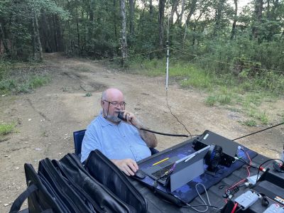 It has been a busy POTA week.  On Monday Aug. 10 2026 Danny AG4DW and Allen KN4FKS met at the Estelle Mine Road site on Pigeon Mountain US-3742 for a ' Late Shift ' activation. The POTA day begins at 00:00 UTC so it's after 8 pm here.

Danny had two activations, He had 24 contacts before 8pm and 55 afterwards. He had 26 SSB contacts on 20 meters then 53 FT8 contacts on 30 meters. He had 8 Park to Parks and 11 DX contacts to Bahamas, Brazil, Germany (2) Puerto Rico (3) Canada (3) and Lebanon.

Allen had 117 SSB contacts after 8 pm. 58 on 20 meters and 59 on 40 meters, with 3 P2P and DX to Canada (3) and Alaska.

On Wednesday Aug. 12 Ed KM6UTC activated the Trail of Tears US-3791 from the Tavern site. He made 72 FT8 contacts with DX to Lithuania, Alaska, St. Vincent, Brazil, Cuba, Italy, The Netherlands, and Canada. 
     
On Thursday we activated the Chickamauga National Battlefield US-0716 from the picnic area site on Brotherton rd.

Dave KQ4GLQ arrived early and got to meet the resident picnic area crazy guy. who was having breakfast there and taking a bath behind the nearby monument. After setting up his vertical Dave made 92 contacts 82 FT8 contacts on 20 meters with * DX contacts to Canada (5) France and Asiatic Russia (that's Siberia) Then he also made 21 SSB contacts on 20 meters with 19 P2P contacts and 4 DX to Canada. 

Danny AG4DW set up his elevated radial vertical and made 44 contacts, 3 SSB each on 80 10 and 6 meters. He then made 35 FT8 contacts on 40 meters and 6 on 15 meters with 6 P2P contacts. Allen KN4FKS set up his 17 ft vertical with the faraday cloth radials and made 17 SSB contacts with 6 P2P and 1 DX to Puerto Rico. He had 2 contacts on 10 meters, 2 on 6 meters, and 2 on 80 meters. In just over an hour of calling CQ POTA on 17 meters made 11 contacts. Having a voice keyer built into the ICOM 7300 made it possible to take a nap between contacts while the keyer continued making the CQ calls. (see attached photo)

For an 'eyeball' QSO Steve KN4GZZ stopped by and visited for a while. The heat of the day resulted in the 'FUN meter' begging to bottom out. So everyone packed up and called it a day early.

Ed KM6UTC dropped by the Cravens House site on the Chickamauga Battlefield US-0716 for a quick activation also on Thursday. He had 48 FT8 contacts on 30,20, 17, and 15 meters. He gave 6 meters a go but it was dead. He had DX to Canada, Italy, and the Dominican Republic. 

The weather was hot and the bands were warm but all had a fun POTA week.
