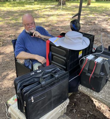 It has been a busy POTA week.  On Monday Aug. 10 2026 Danny AG4DW and Allen KN4FKS met at the Estelle Mine Road site on Pigeon Mountain US-3742 for a ' Late Shift ' activation. The POTA day begins at 00:00 UTC so it's after 8 pm here.

Danny had two activations, He had 24 contacts before 8pm and 55 afterwards. He had 26 SSB contacts on 20 meters then 53 FT8 contacts on 30 meters. He had 8 Park to Parks and 11 DX contacts to Bahamas, Brazil, Germany (2) Puerto Rico (3) Canada (3) and Lebanon.

Allen had 117 SSB contacts after 8 pm. 58 on 20 meters and 59 on 40 meters, with 3 P2P and DX to Canada (3) and Alaska.

On Wednesday Aug. 12 Ed KM6UTC activated the Trail of Tears US-3791 from the Tavern site. He made 72 FT8 contacts with DX to Lithuania, Alaska, St. Vincent, Brazil, Cuba, Italy, The Netherlands, and Canada. 
     
On Thursday we activated the Chickamauga National Battlefield US-0716 from the picnic area site on Brotherton rd.

Dave KQ4GLQ arrived early and got to meet the resident picnic area crazy guy. who was having breakfast there and taking a bath behind the nearby monument. After setting up his vertical Dave made 92 contacts 82 FT8 contacts on 20 meters with * DX contacts to Canada (5) France and Asiatic Russia (that's Siberia) Then he also made 21 SSB contacts on 20 meters with 19 P2P contacts and 4 DX to Canada. 

Danny AG4DW set up his elevated radial vertical and made 44 contacts, 3 SSB each on 80 10 and 6 meters. He then made 35 FT8 contacts on 40 meters and 6 on 15 meters with 6 P2P contacts. Allen KN4FKS set up his 17 ft vertical with the faraday cloth radials and made 17 SSB contacts with 6 P2P and 1 DX to Puerto Rico. He had 2 contacts on 10 meters, 2 on 6 meters, and 2 on 80 meters. In just over an hour of calling CQ POTA on 17 meters made 11 contacts. Having a voice keyer built into the ICOM 7300 made it possible to take a nap between contacts while the keyer continued making the CQ calls. (see attached photo)

For an 'eyeball' QSO Steve KN4GZZ stopped by and visited for a while. The heat of the day resulted in the 'FUN meter' begging to bottom out. So everyone packed up and called it a day early.

Ed KM6UTC dropped by the Cravens House site on the Chickamauga Battlefield US-0716 for a quick activation also on Thursday. He had 48 FT8 contacts on 30,20, 17, and 15 meters. He gave 6 meters a go but it was dead. He had DX to Canada, Italy, and the Dominican Republic. 

The weather was hot and the bands were warm but all had a fun POTA week.
