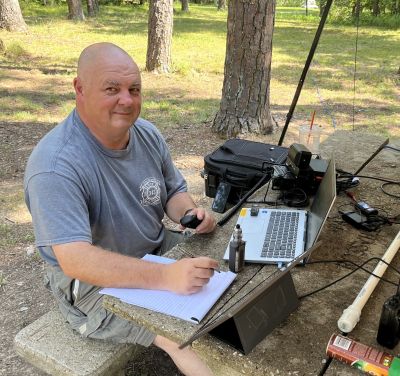 It has been a busy POTA week.  On Monday Aug. 10 2026 Danny AG4DW and Allen KN4FKS met at the Estelle Mine Road site on Pigeon Mountain US-3742 for a ' Late Shift ' activation. The POTA day begins at 00:00 UTC so it's after 8 pm here.

Danny had two activations, He had 24 contacts before 8pm and 55 afterwards. He had 26 SSB contacts on 20 meters then 53 FT8 contacts on 30 meters. He had 8 Park to Parks and 11 DX contacts to Bahamas, Brazil, Germany (2) Puerto Rico (3) Canada (3) and Lebanon.

Allen had 117 SSB contacts after 8 pm. 58 on 20 meters and 59 on 40 meters, with 3 P2P and DX to Canada (3) and Alaska.

On Wednesday Aug. 12 Ed KM6UTC activated the Trail of Tears US-3791 from the Tavern site. He made 72 FT8 contacts with DX to Lithuania, Alaska, St. Vincent, Brazil, Cuba, Italy, The Netherlands, and Canada. 
     
On Thursday we activated the Chickamauga National Battlefield US-0716 from the picnic area site on Brotherton rd.

Dave KQ4GLQ arrived early and got to meet the resident picnic area crazy guy. who was having breakfast there and taking a bath behind the nearby monument. After setting up his vertical Dave made 92 contacts 82 FT8 contacts on 20 meters with * DX contacts to Canada (5) France and Asiatic Russia (that's Siberia) Then he also made 21 SSB contacts on 20 meters with 19 P2P contacts and 4 DX to Canada. 

Danny AG4DW set up his elevated radial vertical and made 44 contacts, 3 SSB each on 80 10 and 6 meters. He then made 35 FT8 contacts on 40 meters and 6 on 15 meters with 6 P2P contacts. Allen KN4FKS set up his 17 ft vertical with the faraday cloth radials and made 17 SSB contacts with 6 P2P and 1 DX to Puerto Rico. He had 2 contacts on 10 meters, 2 on 6 meters, and 2 on 80 meters. In just over an hour of calling CQ POTA on 17 meters made 11 contacts. Having a voice keyer built into the ICOM 7300 made it possible to take a nap between contacts while the keyer continued making the CQ calls. (see attached photo)

For an 'eyeball' QSO Steve KN4GZZ stopped by and visited for a while. The heat of the day resulted in the 'FUN meter' begging to bottom out. So everyone packed up and called it a day early.

Ed KM6UTC dropped by the Cravens House site on the Chickamauga Battlefield US-0716 for a quick activation also on Thursday. He had 48 FT8 contacts on 30,20, 17, and 15 meters. He gave 6 meters a go but it was dead. He had DX to Canada, Italy, and the Dominican Republic. 

The weather was hot and the bands were warm but all had a fun POTA week.
