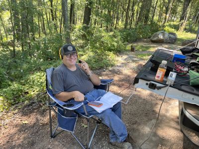 We activated Johns Mountain WMA US-3758 this past Thursday Sept. 3 2026 from the Overlook site. When we turned off the pavement we thought the road had been fixed. What we found was a work in progress, Lots of dirt, rocks and gravel had been scraped about. The dust was deep and loaf bread sized rocks were everywhere making travel difficult' We all got to the top without any damage (we hope) The weather was warm but as usual there was a nice breeze across the mountaintop. 

Danny AG4DW set up his elevated radials vertical antenna and made 29 SSB contacts on 40 meters with 5 Park to Park contacts. One P2P was to Ed KM6UTC at the Battlefield US-0716 at the Cravens House site. Danny then moved to 17 meters and made 22 FT8 contacts. 

Allen KN4FKS set up his usual end fed wire and made 41 total SSB contacts 37 on 20 meters and 4 on 15 meters with 18 P2P contacts. He had a P2P contact with Dan K2DTS who was at the picnic area site on the Battlefield US-0716

Micha K3WGC made it up the mountain and set up his drive-on mast with a two hamstick dipole.He made several contacts for an activation but did not send me a days total so how many and what are yet unknown.

Maurice KO4MPH made the trip as well. He set up his Chameleon MPAS vertical and made an activation on 20 meters. He also failed to send me a days total so I don't know his results either.

Earlier POTA activations were also held.

Dan K2DTS activated the Battlefield US-0716 on Thursday August 27 from the Picnic area site. He made 14 quick contacts on 20 meters, 12 SSB and 2 FT8  with 3 Canadian DX contacts.On Monday Aug. 31 

Allen KN4FKS activated the Otting WMA US-7913 and made 35 SSB contacts with 15 P2P. 22 were on 40 meters and 13 were on 20 meters. 

It was a short activation as it just got too hot to be fun. Just remember if you hold an activation and want to be included in the weekly recap you have to text or email me your totals and photos need to be included. 
