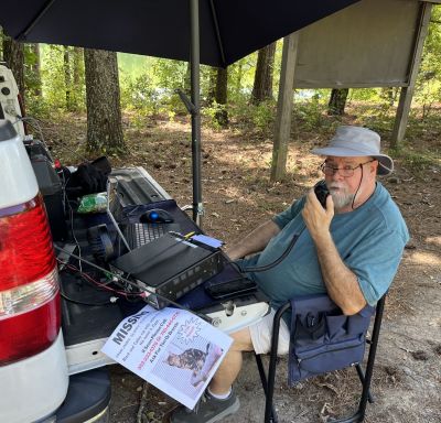 This Thursday September 10, 2026 we activated J.F. Sloppy Floyd State Park US-2187.

Danny AG4DW set up his elevated radial 17 ft vertical and made a total of 57 contacts. On 40 meters FT8 he made 17. On 30 meters FT8 he made 31 and on 15 meters he made 9 more. He had DX to Brazil, Canada (3) Columbia, Cuba, Dominican Republic, and Honduras.  

Allen KN4FKS set up his end fed wire sloper and Made a total of 78 SSB contacts. On 40 meters he had 73 contacts, 3 on 17 meters and one each on 12 and 15. He had no DX and 6 P2P contacts.

Micha K3WGC set up his mast mounted ham stick dipole and made 12 SSB contacts on 20 meters using his G90 at 20 watts. He had 11 P2P contacts, He had 2 DX to Canada. 

In other activations Dan K2DTS was able to get away over to the Battlefield US-0716 on Wednesday during the solar storm arrival and scratched out 10 contacts using his magnet mount 17 ft whip. He had one rag chew contact to California which was amazing considering the band conditions.

Over the weekend Danny AG4DW was traveling and stopped by a few POTA parks and did quick activations. In Alabama on Friday he activated Fair Oak Mountain SP US-1049 with 16 contacts, then on Saturday activated Lamar State Fishing Lake US-13344 with 20 contacts and then at Armory State Recreation area US-7133 made 24 quick contacts. 

POTA ON!
