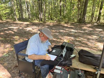 Thursday was POTA day. I had not been out in a while and it was good to get back on the bands in the big woods. We activated a three-fer, Prentice Cooper State Forest US-5499, Prentice Cooper Wildlife Management Area US-3791 and Wilson Cumberland Trail State Park US-2955, The three POTA intidities come together at one small trailhead / picnic area on the huge forest. 

Ed KM6UTC used his back seat shack and the ATAS auto adjust antenna and Made 34 FT8 contacts on 20 meters, 27 FT8 contacts on 30 meters 16 FT8 contacts on 17 meters and 17 FT8 contacts on 12 meters. For Ed jumping around the bands is easy with the Yaesu ATAS system. He had DX contacts to Canada, Dominican Republic, France, Germany, Italy, Spain, Belgium, El Salvador, Azores, Puerto Rico, Belize, and Venezuela.

Danny AG4DW had 140 total contacts using his elevated radial vertical antenna system.  On 40 meters he had 27 SSB contacts and 4 FT8 contacts. On 20 meters he had 75 SSB contacts and 18 FT8 contacts. He finished up on 15 meters with 16 FT8 contacts. He had 18 DX contacts with 13 Canadian contacts then 2 Itilians, Cuba, Spain and Luxembourg.  

Allen KN4FKS Had 54 total SSB contacts using his end fed wire antenna. He had 41 contacts on 40 meters and 13 contacts on 20 meters. He had 22 Park to Park contacts and an unusual contacts with Big Foot. A special event station W8I  was Big Foot on the radio!. Also of note was a Park to Park from Dom NC4XL in costal North Carolina. Dom has 1077 activations and an absolutely astonishing activator contact total of 262435. That's two hundred sixty two thousand plus contacts. WOW !!!

Barry W4LKT came by with his wife and set up his 20 watt Radioddity radio into a trunk lip mounted mobile antenna. !0 meters was just not happening for him or anyone else for that matter. Motivation to get that General upgrade and bring some other bands and some power into the POTA game.  

Micha KO4MPH avoided the RF crash of the trail head and set up a short distance away down the road using his G-90 and his drive over mast with a ham stick dipole. He made 20 SSB contacts with 19 Park to Park contacts. One contact was a Seven-fer. On the National Mall in Washington DC there is one place where this is actually possible. 

It was a wonderful day in the big woods with several hikers using the trailhead taking a moment to see what we were doing with our strange radio stuff. Handed out several POTA brochures and TSARC fact sheets. 

