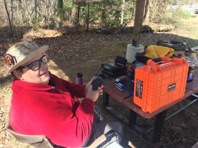 We activated Cloudland Canyon State Park K-2169 at the Nickajack Trailhead on 3-11-2022. Peter had some antenna gremlins but still made 71 CW contacts on 20 and 30 meters with 4 DX contacts and one P2P. John had 37 contacts on 20 meters SSB with 5 P2P  and had to shut down early with logging computer issues. Tony went first on 40 meters SSB, ran a pile up for over an hour and logged 89 contacts with 4 P2P. Allen got on 40 meters after lunch and made 45 contacts with 3 P2P.
