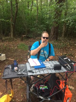 POTA - 2022-08-04 -Our POTA activation today was at J. Floyd State Park near Summerville GA. John KB4QXI made 79 contacts on 40 meters. Tony WA4TW made 27 contacts with 7 P2P on 20 meters. Peter KX4BE made 53 contacts with 1 P2P on 30 meters CW. The assistant Park Manager Hope Cates came by and was very interested in our activation and visited for a while. Her father was a ham years ago so she remembered ham radio fondly. We had to quit early today as a thunderstorm came up from the south.

