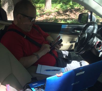 We activated Pigeon Mountain US 3742 this Thursday at the South Brow Road site. There was abundant shade and a cooling breeze all day so it was a wise choice for a hot summer day.

Jeff N2YYP set up his rig way down an old roadbed away from the parking area. Something about sausages and gas. He made 41 SSB contacts on 20 meters with 7 P2P and 6 DX contacts.

Allen KN4FKS worked 15 meters SSB and made 33 contacts 4 P2P and 6 DX. Germany, Hungary, Cayman Islands, Puerto Rico and 2 Canadians.

Ed KM6UTC worked FT8 on 10 and 20 meters with 89 contacts and 12 DX.

John KB4QXI worked 40 meters SSB off his hamstick and made 12 contacts with 3 P2P. 

Peter had tweaked his back so he didn't brave the pothole filled road but made the trip up to Grundy Forest Natural Area in Tracy City where he used CW to make 8 QRP contacts and 11 non QRP contacts for a total of 19 contacts.

A fun day was had by all. 
