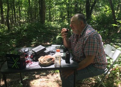 We activated Pigeon Mountain US 3742 this Thursday at the South Brow Road site. There was abundant shade and a cooling breeze all day so it was a wise choice for a hot summer day.

Jeff N2YYP set up his rig way down an old roadbed away from the parking area. Something about sausages and gas. He made 41 SSB contacts on 20 meters with 7 P2P and 6 DX contacts.

Allen KN4FKS worked 15 meters SSB and made 33 contacts 4 P2P and 6 DX. Germany, Hungary, Cayman Islands, Puerto Rico and 2 Canadians.

Ed KM6UTC worked FT8 on 10 and 20 meters with 89 contacts and 12 DX.

John KB4QXI worked 40 meters SSB off his hamstick and made 12 contacts with 3 P2P. 

Peter had tweaked his back so he didn't brave the pothole filled road but made the trip up to Grundy Forest Natural Area in Tracy City where he used CW to make 8 QRP contacts and 11 non QRP contacts for a total of 19 contacts.

A fun day was had by all. 
