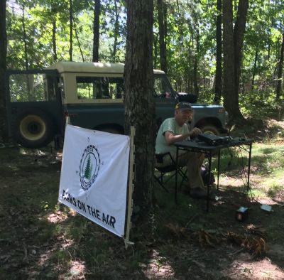 We activated Pigeon Mountain US 3742 this Thursday at the South Brow Road site. There was abundant shade and a cooling breeze all day so it was a wise choice for a hot summer day.

Jeff N2YYP set up his rig way down an old roadbed away from the parking area. Something about sausages and gas. He made 41 SSB contacts on 20 meters with 7 P2P and 6 DX contacts.

Allen KN4FKS worked 15 meters SSB and made 33 contacts 4 P2P and 6 DX. Germany, Hungary, Cayman Islands, Puerto Rico and 2 Canadians.

Ed KM6UTC worked FT8 on 10 and 20 meters with 89 contacts and 12 DX.

John KB4QXI worked 40 meters SSB off his hamstick and made 12 contacts with 3 P2P. 

Peter had tweaked his back so he didn't brave the pothole filled road but made the trip up to Grundy Forest Natural Area in Tracy City where he used CW to make 8 QRP contacts and 11 non QRP contacts for a total of 19 contacts.

A fun day was had by all. 
